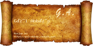 Gál Abbás névjegykártya
